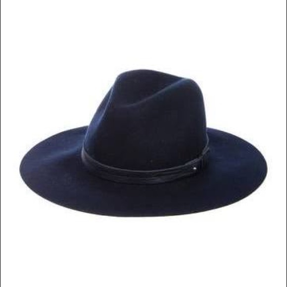 blue floppy felt hat